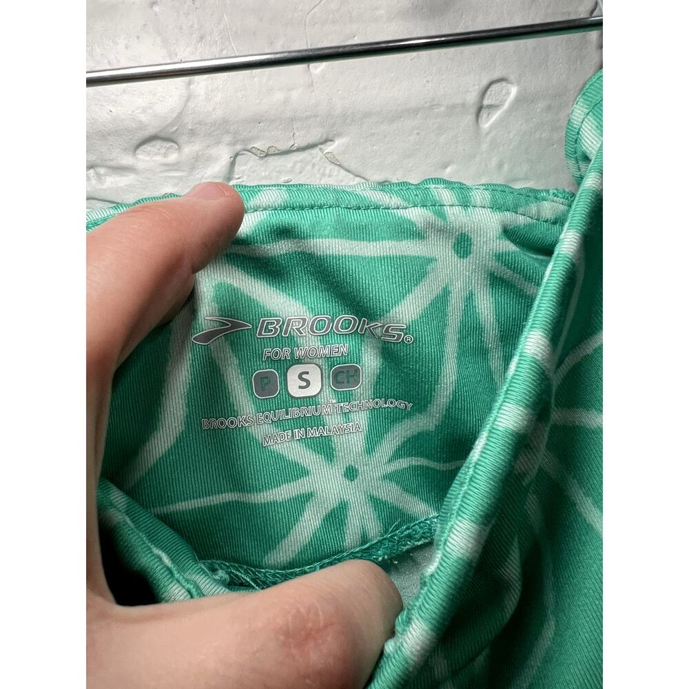 Brooks patternered green capri leggings‎ womens small athleisure workout yoga - Picture 4 of 7